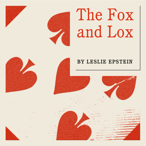 Square Instagram post with a red image of a playing card and a headline reading "The Fox and Lox"