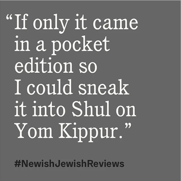 A social media post of a quote reading "If only it came in a pocket edition so I could sneak it into Shul on Yom Kippur"