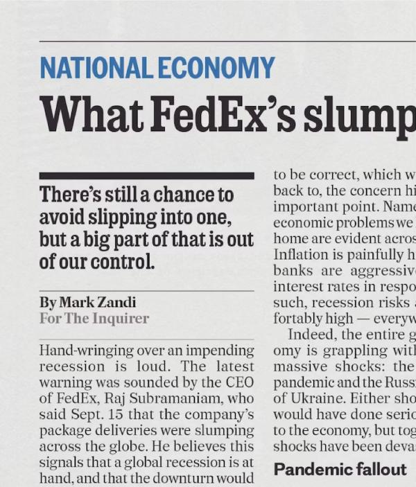 Detail crop of newspaper article text