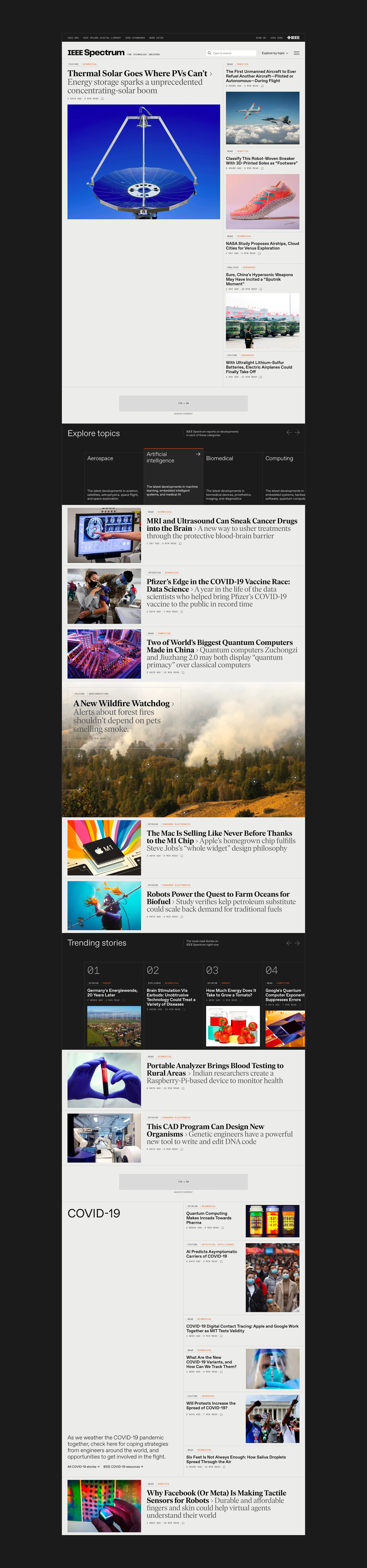 home page scroll